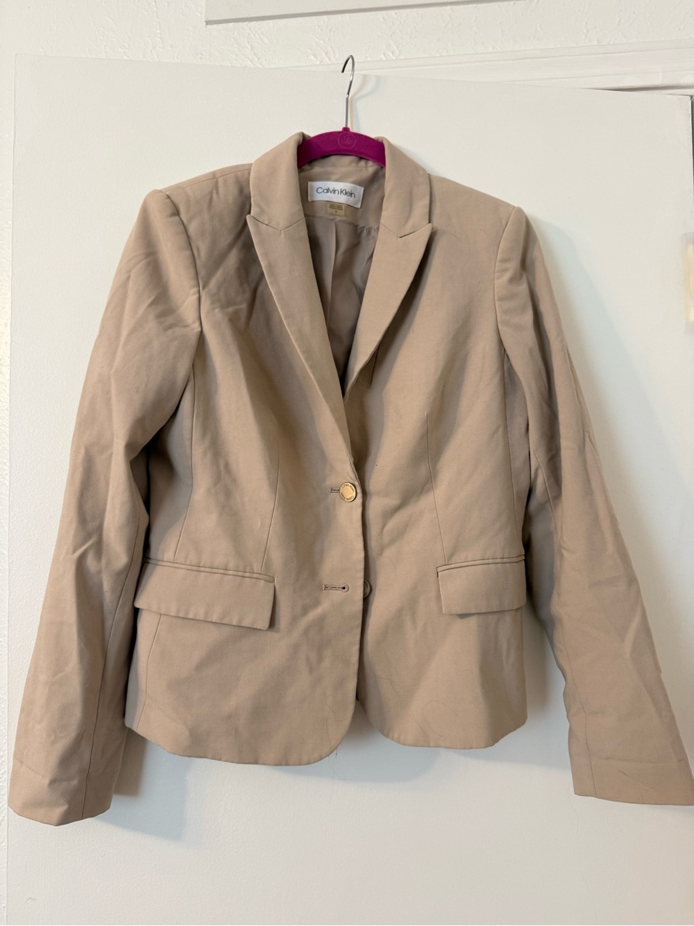 Calvin Klein Taupe Tailored Blazer